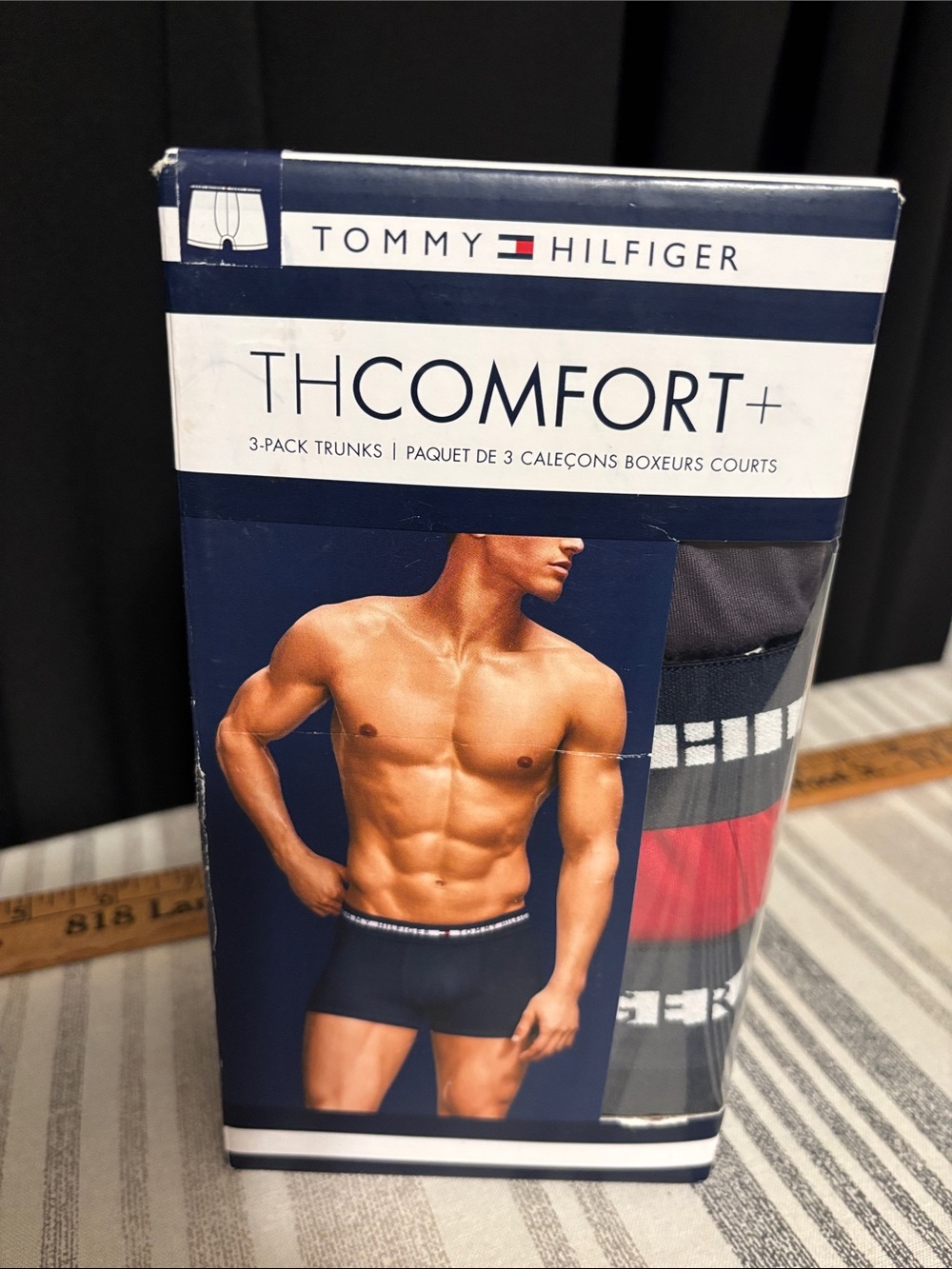 Tommy Hilfiger 3-Pack Boxer Briefs in Black, Gray & Red